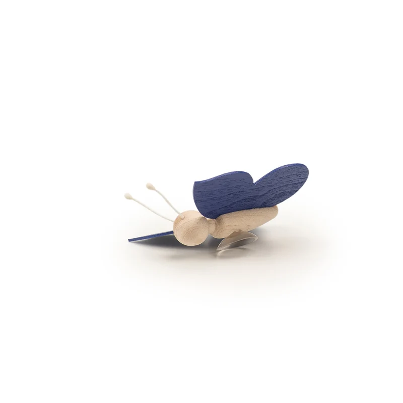 Mini-Schmetterling mit Saugnapf blau