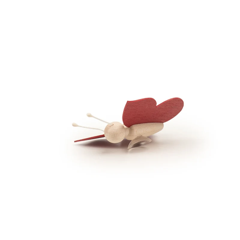 Mini-Schmetterling mit Saugnapf weinrot