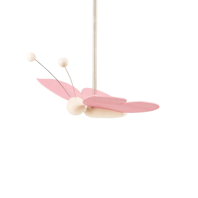 Riesenschmetterling Feder + Faden pink hell
