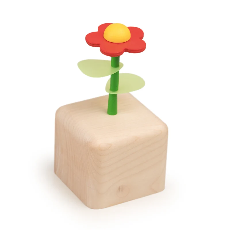 Musikwürfel Blume (gelb/rot)