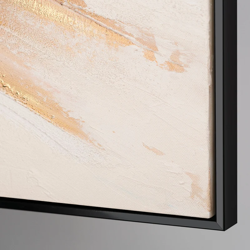Abstrakte Acrylbilder mit Rahmen - Handgemaltes Leinwandbild modern "Impuls"