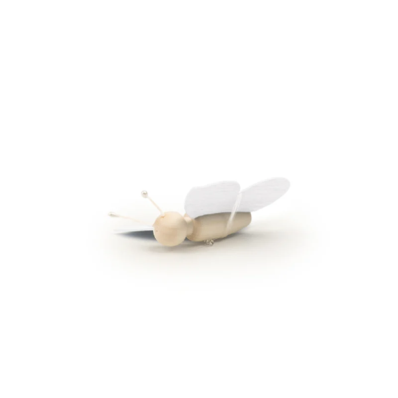 Mini-Schmetterling mit Faden weiss
