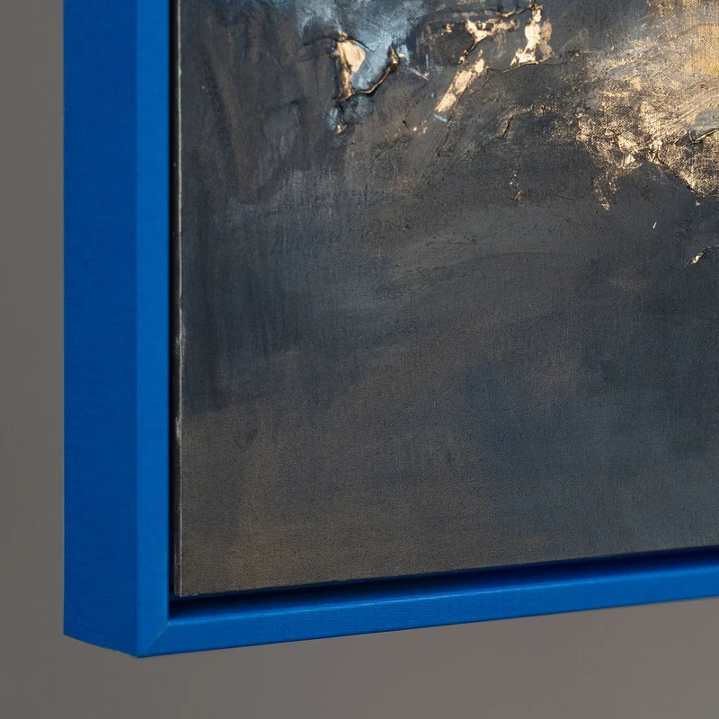 Modern Abstrakte Kunst Bilder mit Rahmen "Elegante Abstraktion" Große Bilder fürs Wohnzimmer