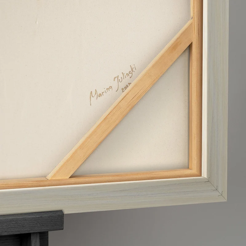 Abstrakte Kunst "Goldene Horizonte" Handgemalte Bilder auf Leinwand mit Rahmen