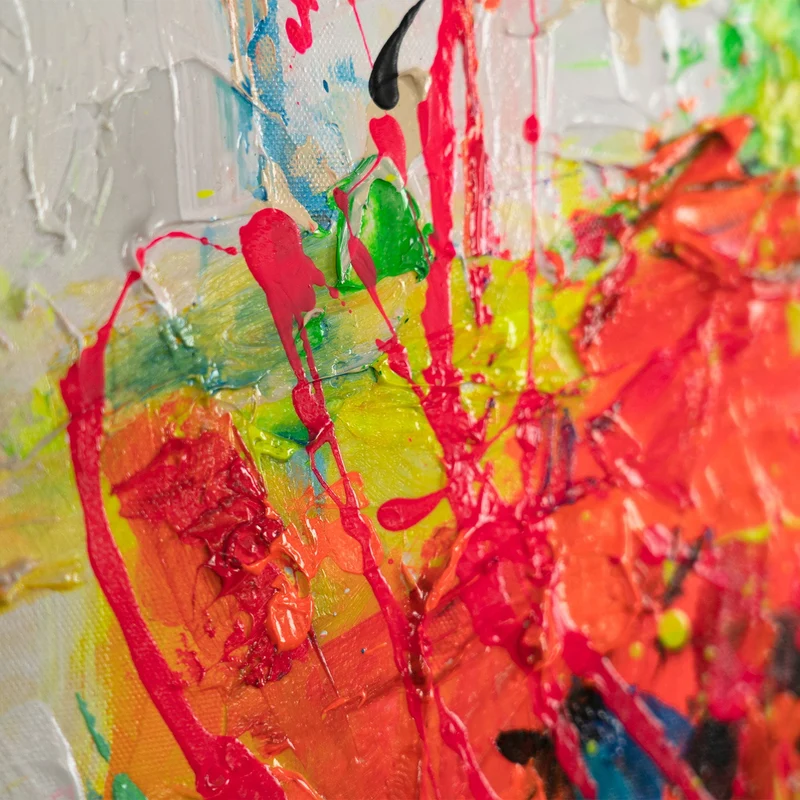 Handgemalte Bilder auf Leinwand mit Rahmen "Die Farben der Passion"