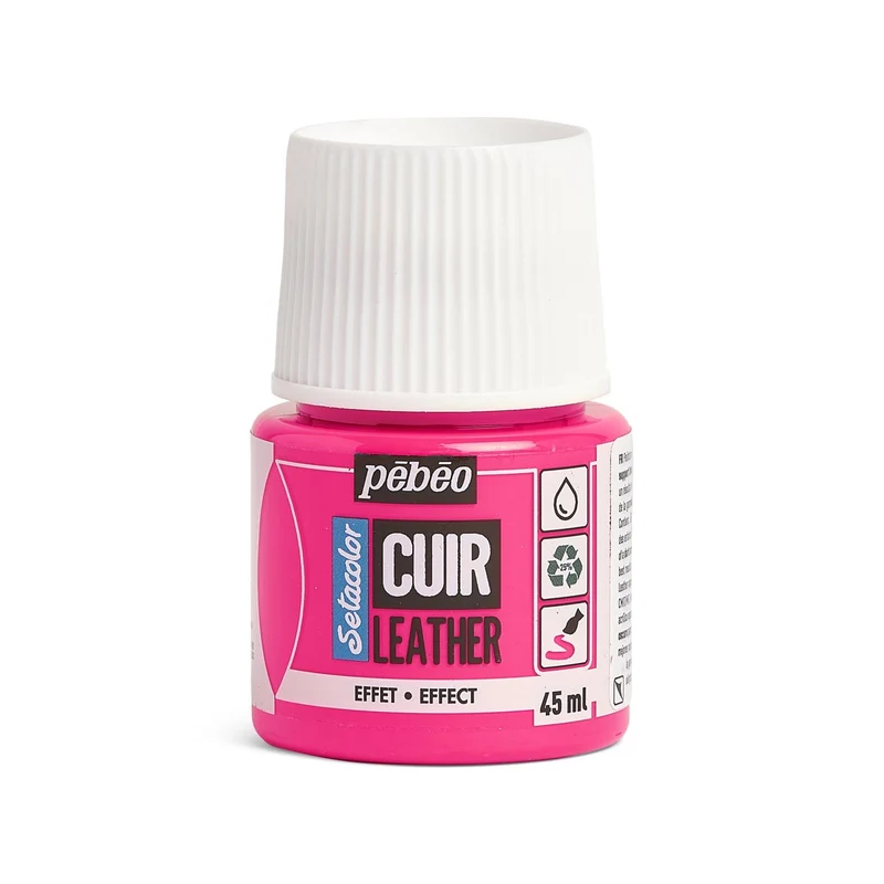Pebeo - Setacolor Leather Paint 45ml - Fluorescent Pink