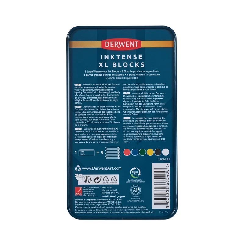 Derwent - Inktense XL Blocks - 6 Tin