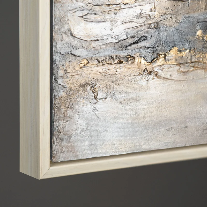 Abstrakt Bilder mit Rahmen "Sanfter Zeitfluss" Moderne Kunst auf Leinwand