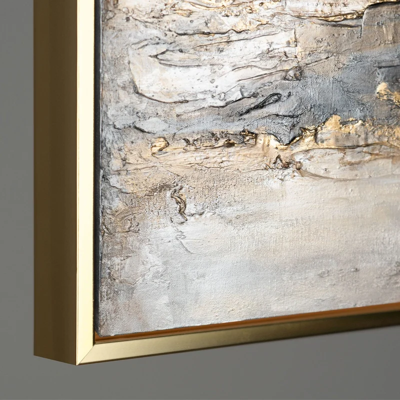 Abstrakt Bilder mit Rahmen "Sanfter Zeitfluss" Moderne Kunst auf Leinwand