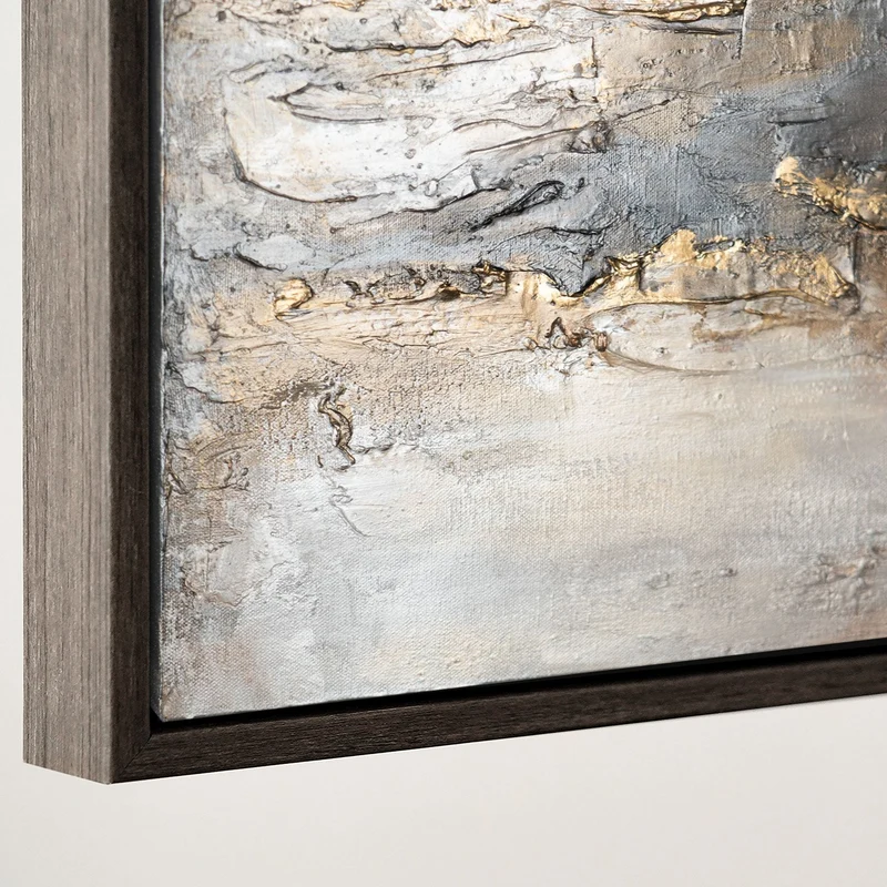 Abstrakt Bilder mit Rahmen "Sanfter Zeitfluss" Moderne Kunst auf Leinwand
