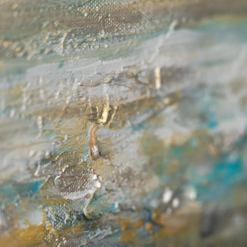 Acryl Malerei "Sommerliche Abkühlung" mit Rahmen Bilder Wohnzimmer