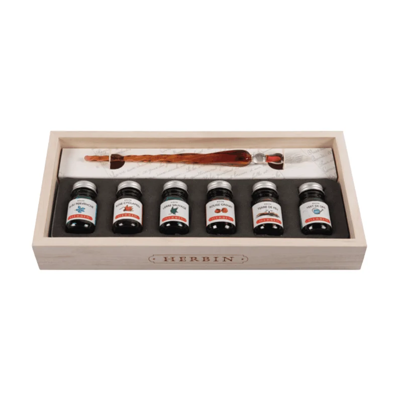Glass Dip Pen & 6 Ink Set