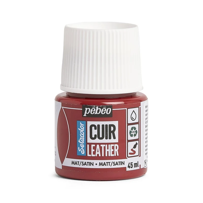 Pebeo - Setacolor Leather Paint 45ml - Deep Red