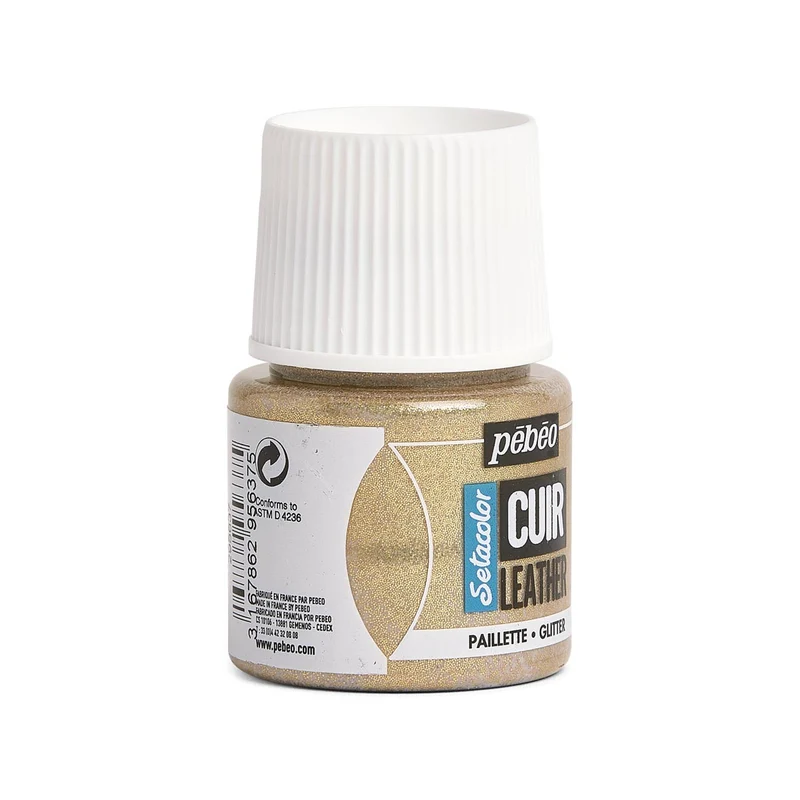 Pebeo - Setacolor Leather Paint 45ml - Glitter Gold