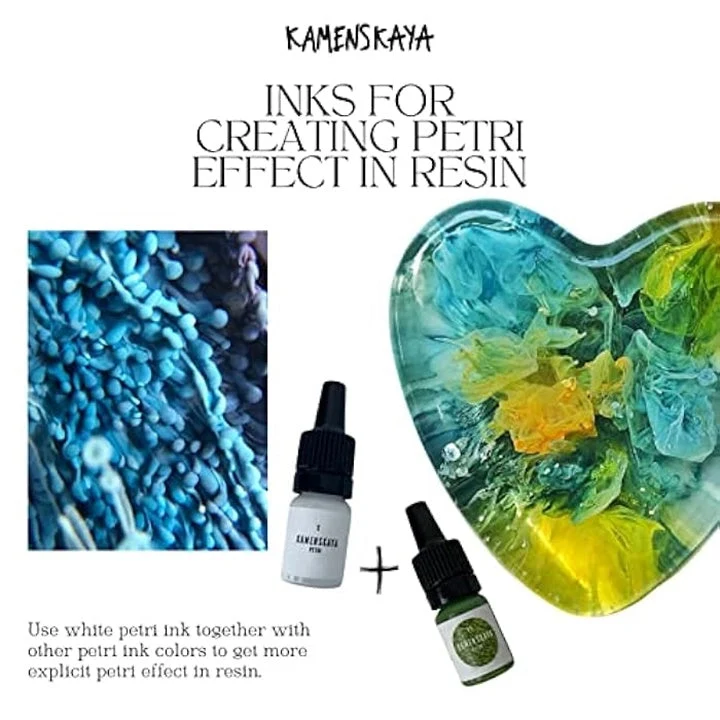 Kamenskaya Mini Petri Inks Set for Resin, 13 x 5 ml