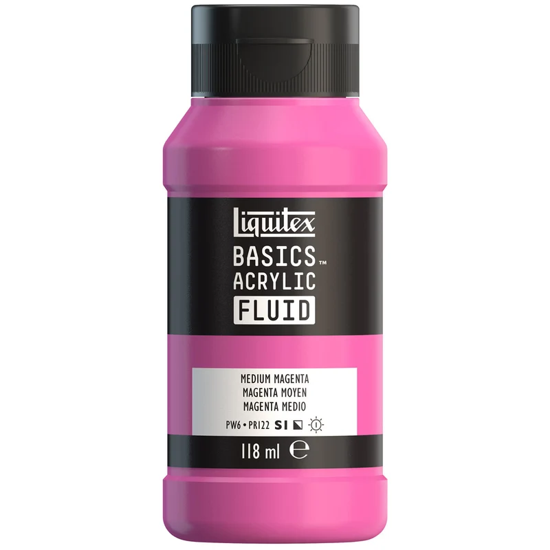 Liquitex Basics Fluid Acrylic 118ml - Medium Magenta S1