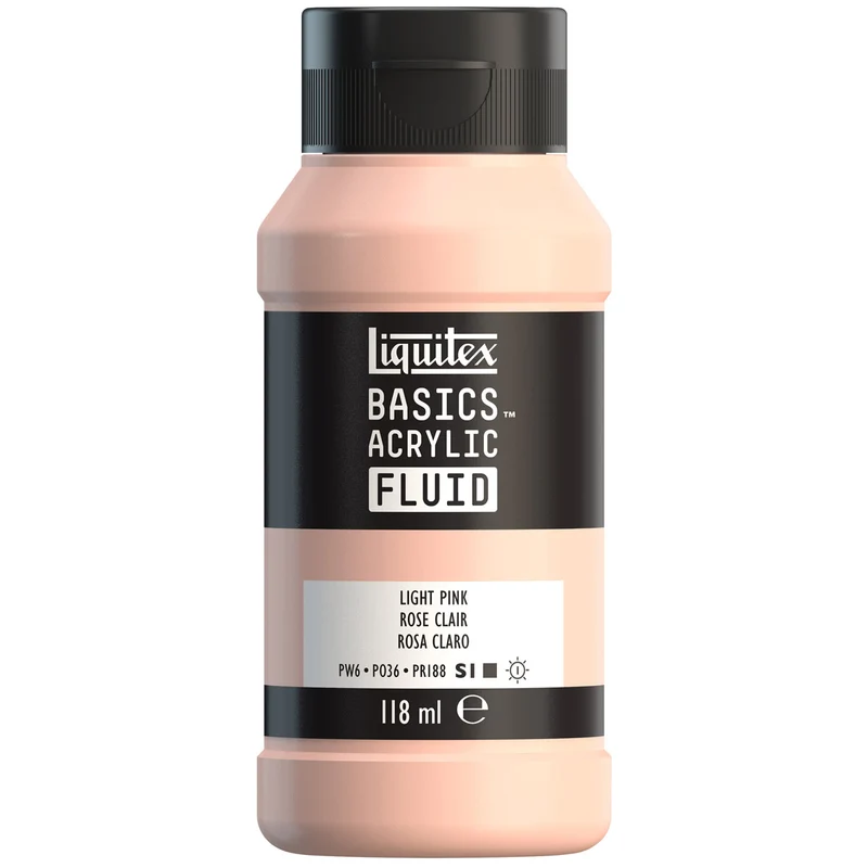 Liquitex Basics Fluid Acrylic 118ml - Light Pink S1