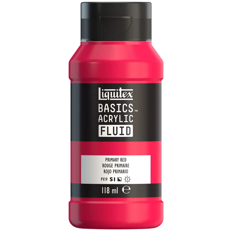 Liquitex Basics Fluid Acrylic 118ml - Primary Red S1