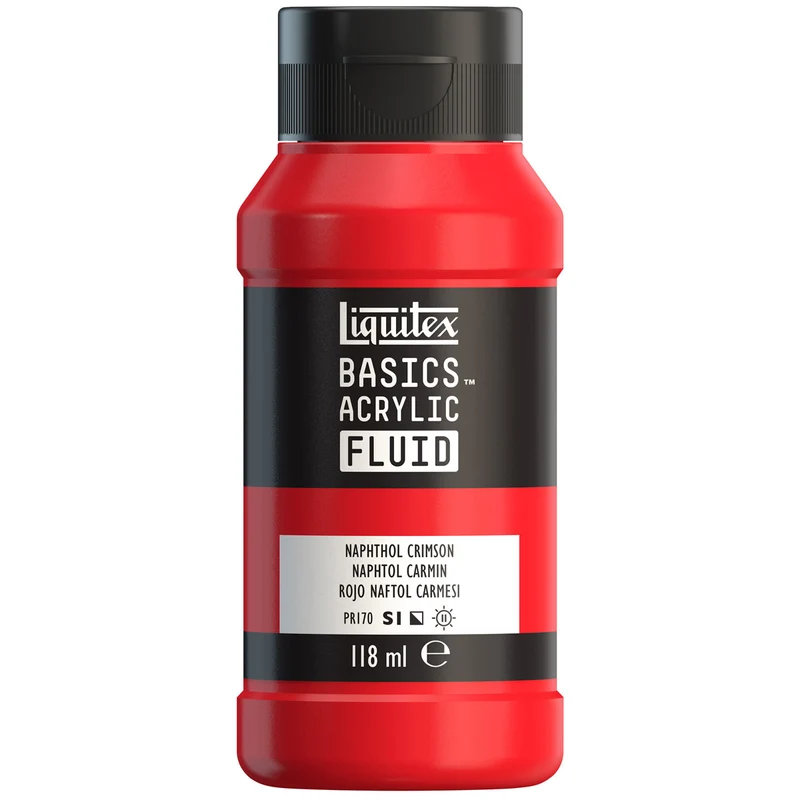 Liquitex Basics Fluid Acrylic 118ml - Naphthol Crimson S1