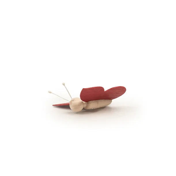 Schmetterling mini mit Magnet weinrot