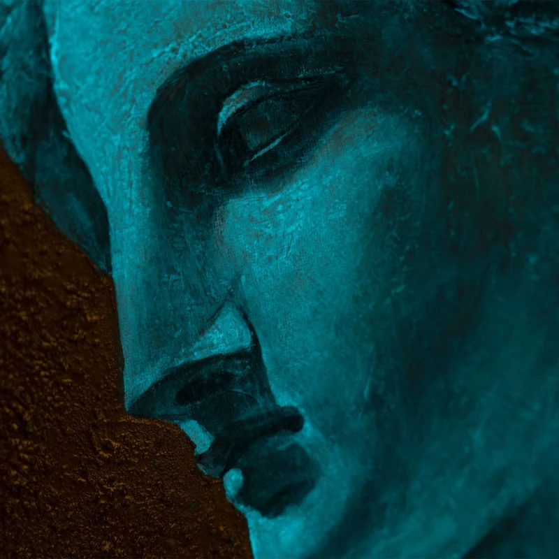 Gemälde mit goldenen Akzenten für Ihre Inneneinrichtung - „Muse of Light“