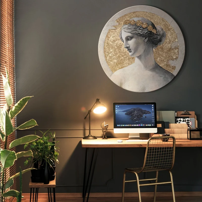 Gemälde mit goldenen Akzenten für Ihre Inneneinrichtung - „Muse of Light“