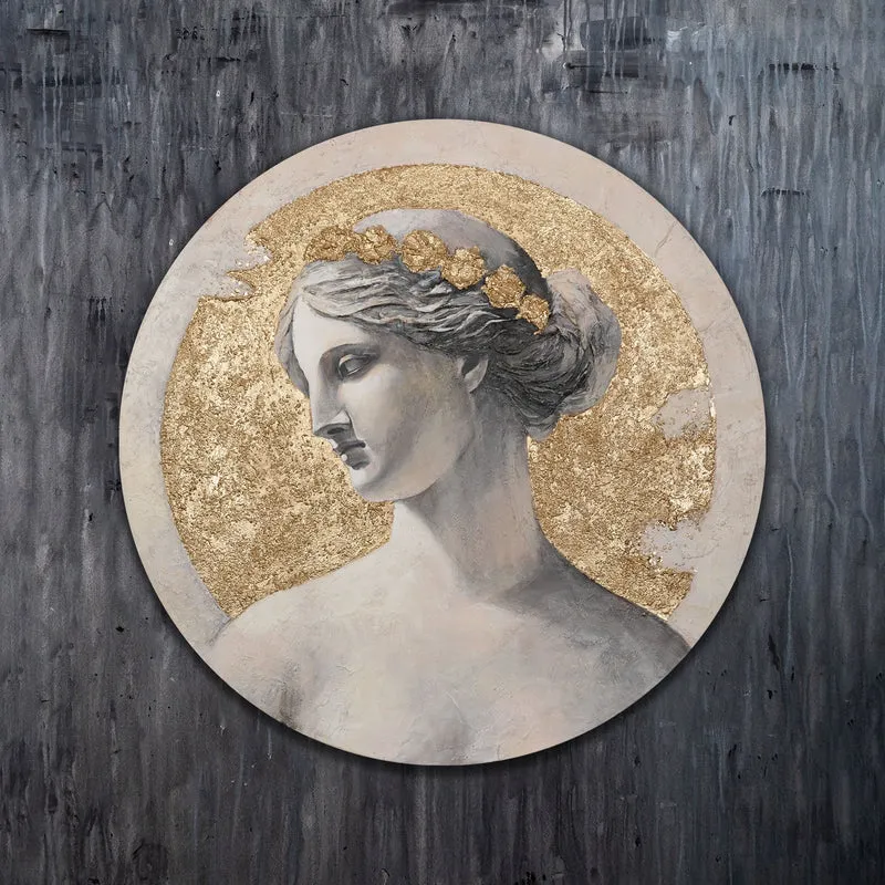 Gemälde mit goldenen Akzenten für Ihre Inneneinrichtung - „Muse of Light“
