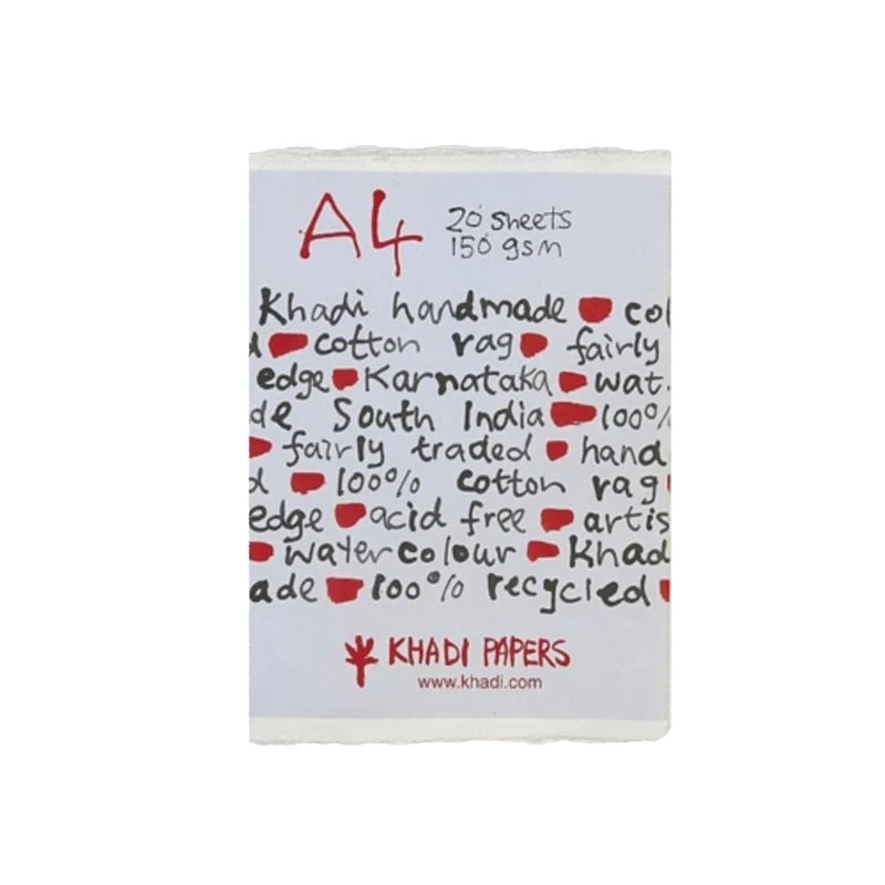 Khadi Handmade Paper Pack 20 A4 150gsm