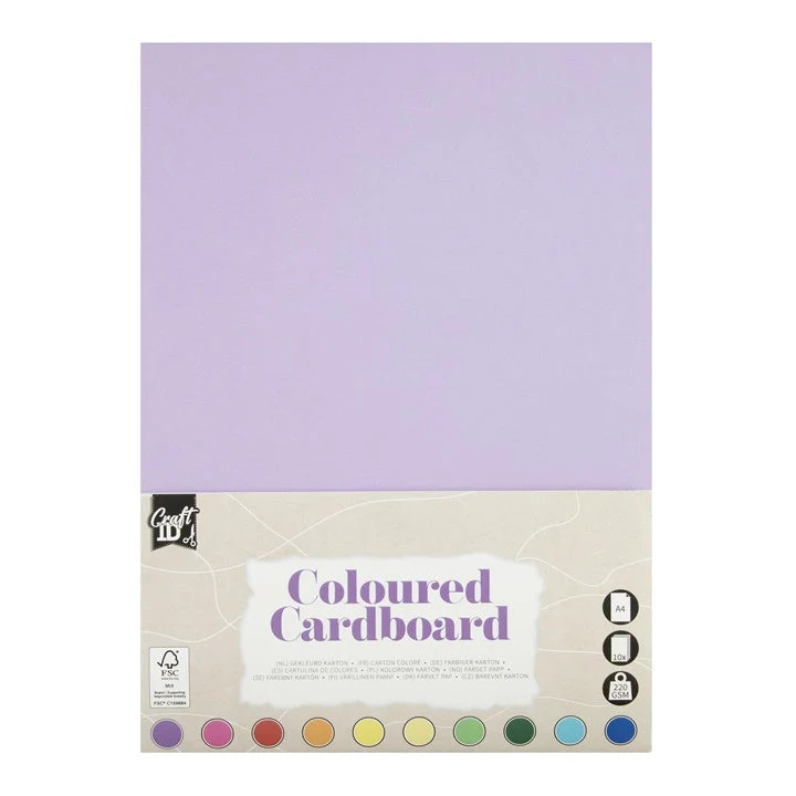 Colored Cardboard Paper Pad, A4, 10 Sheets