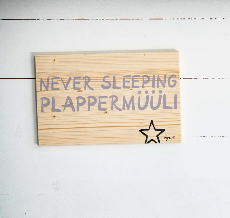 Dekoschild Plappermüüli