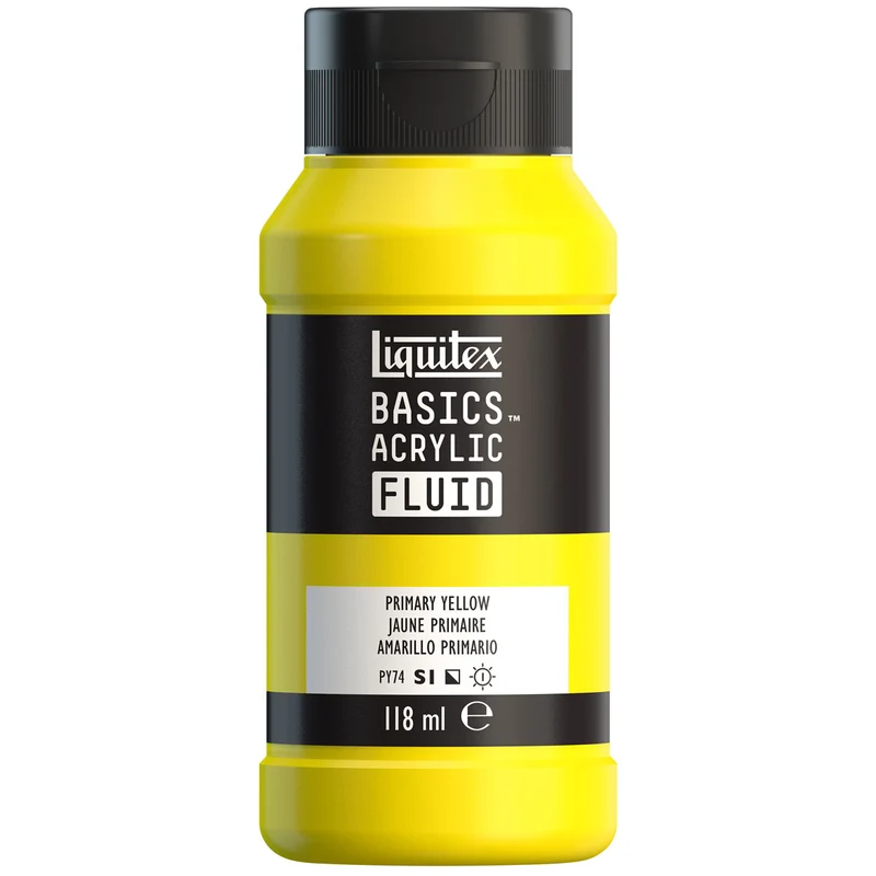 Liquitex Basics Fluid Acrylic 118ml - Primary Yellow S1