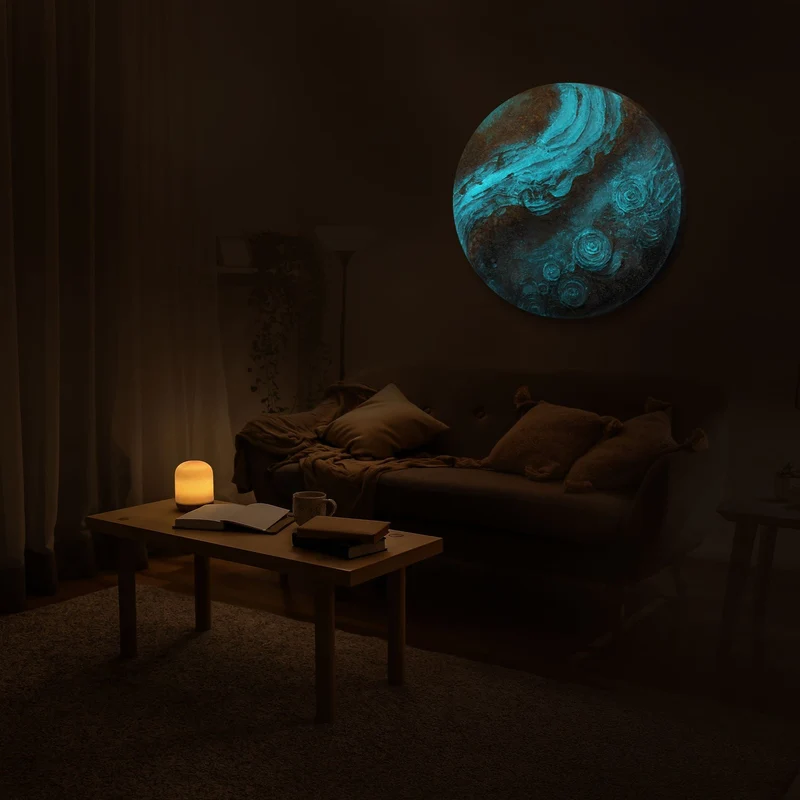 Round Painting - Moderne Ästhetik für inspirierende Räume - "Sirius"