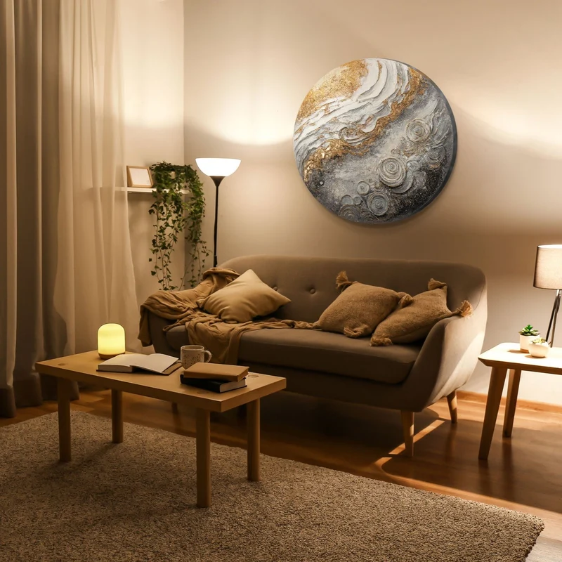 Round Painting - Moderne Ästhetik für inspirierende Räume - "Sirius"