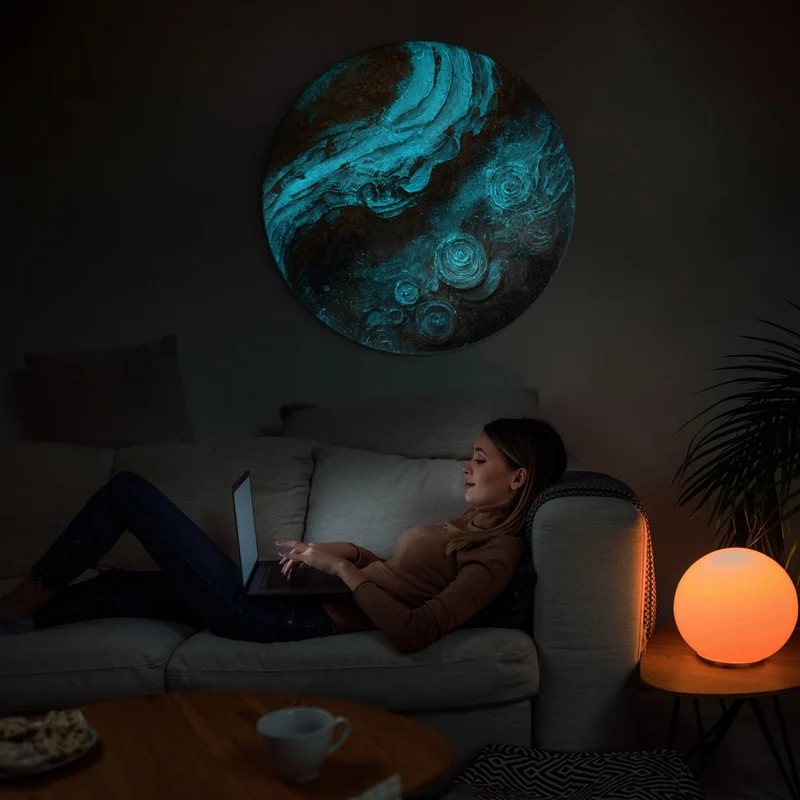 Round Painting - Moderne Ästhetik für inspirierende Räume - "Sirius"