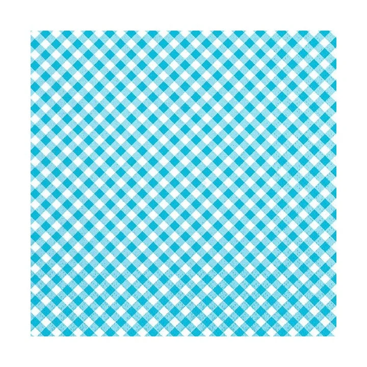 Decoupage Napkins - Blue and White Checks - 1 pc