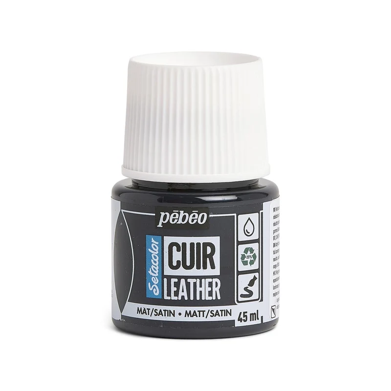 Pebeo - Setacolor Leather Paint 45ml - Extreme Black