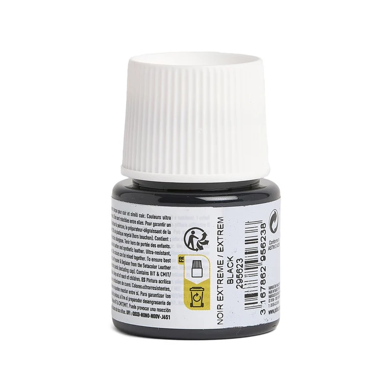 Pebeo - Setacolor Leather Paint 45ml - Extreme Black
