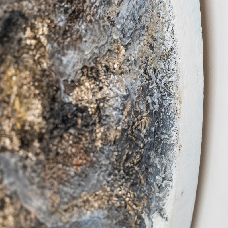 Leuchtendes Acryl Gemälde in Planetform "Venus" Abstrakte Kunst
