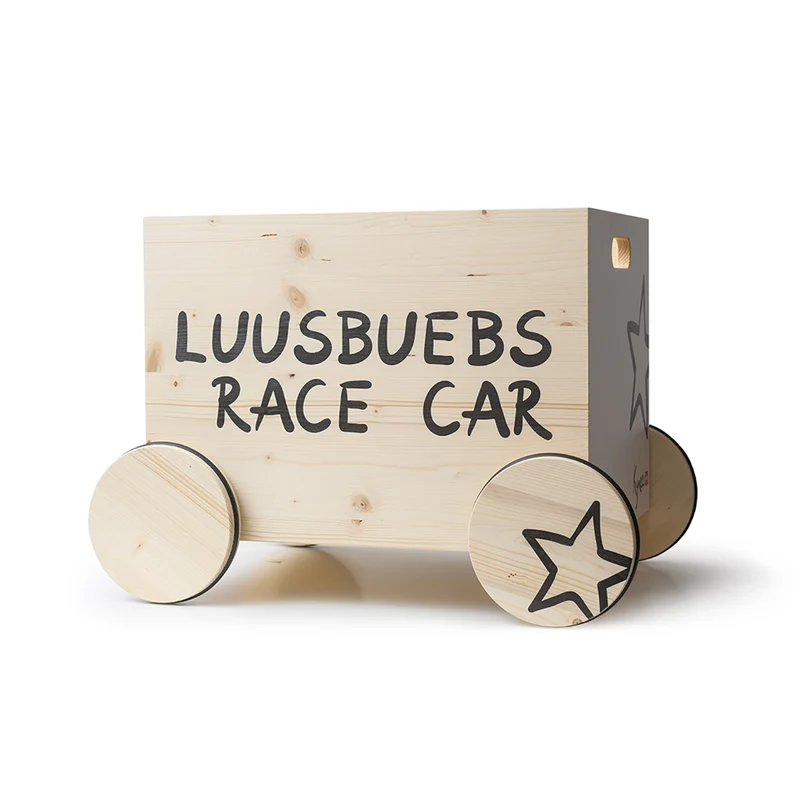 Spielzeugkiste mit Rädern Race Car