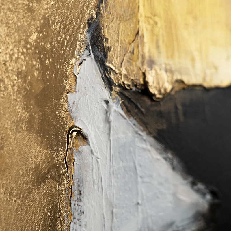 Moderne Kunst "Goldene Fragmente" mit Rahmen berühmte Gemälde