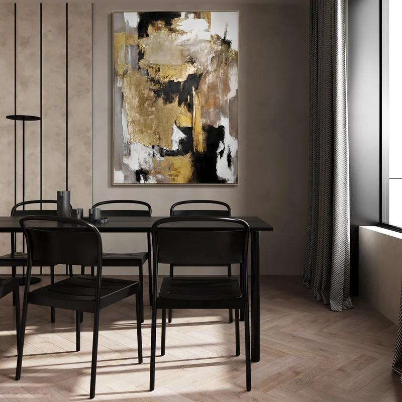 Moderne Kunst "Goldene Fragmente" mit Rahmen berühmte Gemälde