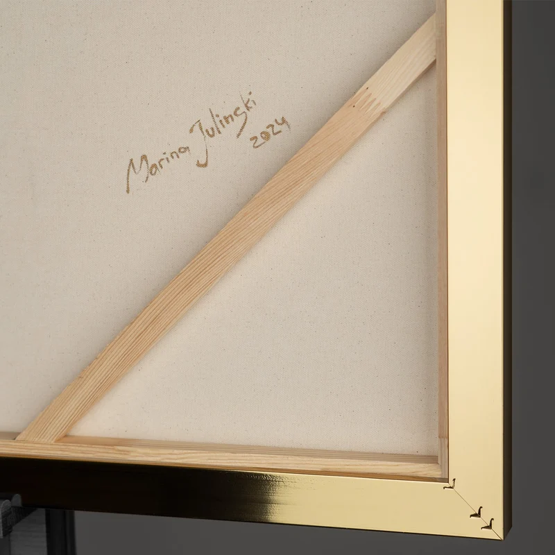 Moderne Kunst "Goldene Fragmente" mit Rahmen berühmte Gemälde