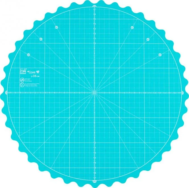 Prym Schneidematte drehbar 35cm türkis rund