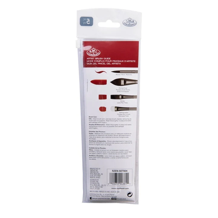 Royal and Langnickel Zen 83 Mixed Brush Set of 5