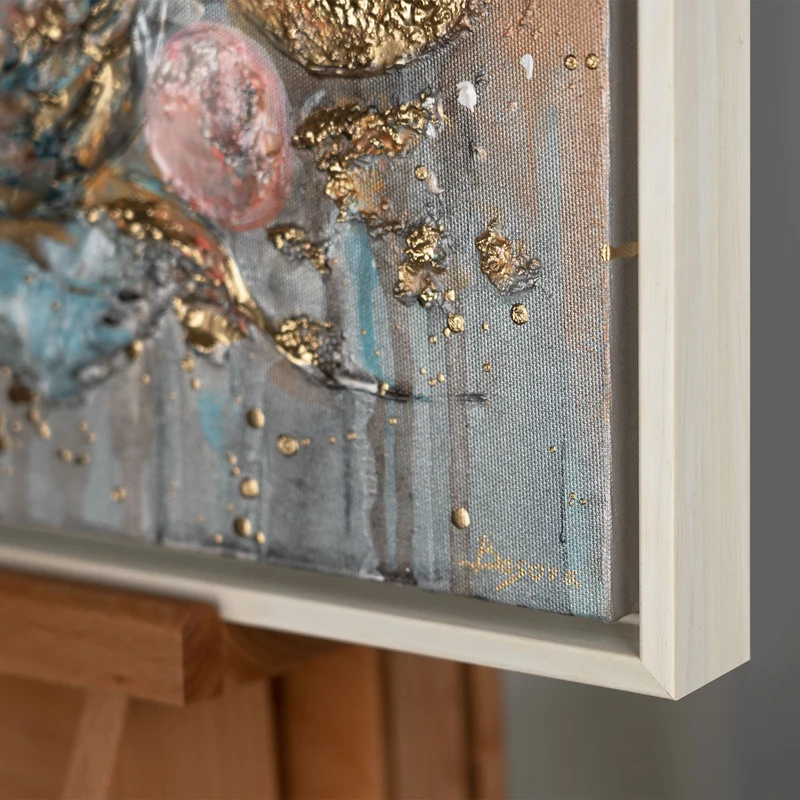 Triptychon Kinderzimmer Wandbild „Hasen" – handgemalt auf Leinwand, 120x60 cm