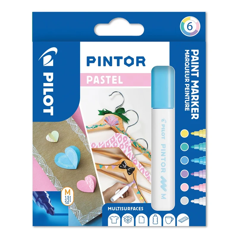 Pintor - Paint Marker Medium Tip 6 Pack - Pastels
