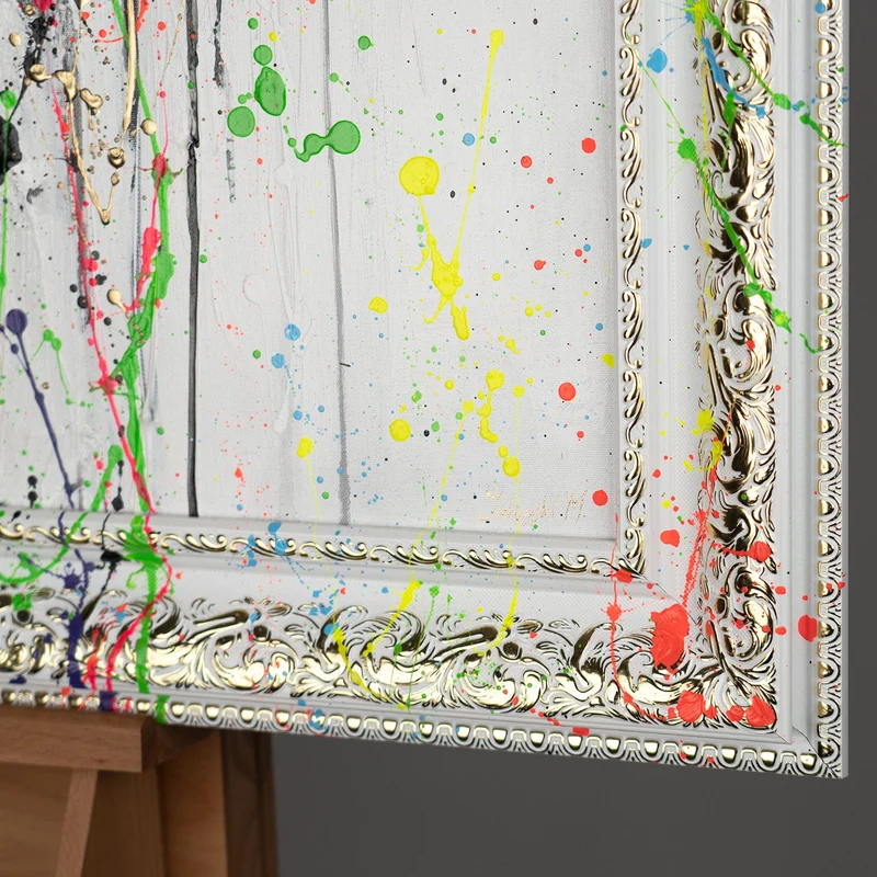 Moderne Abstrakte Gemälde mit Rahmen - Wand Kunst Dekor "Ätherisches Bild"