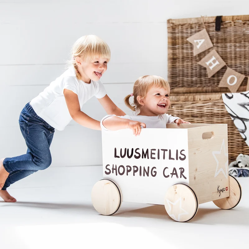 Spielzeugkiste mit Rädern Shopping Car