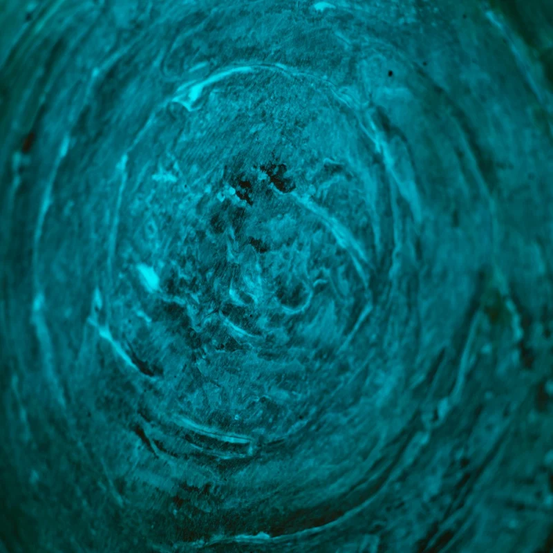 Leuchtendes Acryl Gemälde in Planetform "Goldsphere" Abstrakte Kunst