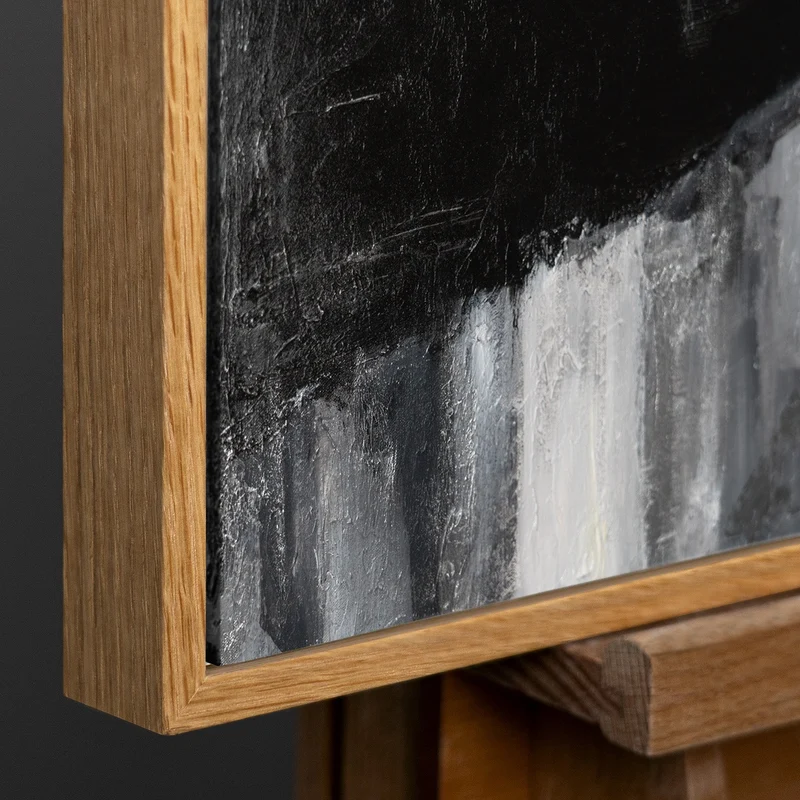 Abstrakte Kunst "Dynamische Komposition" mit Rahmen Gemälde Wohnzimmer